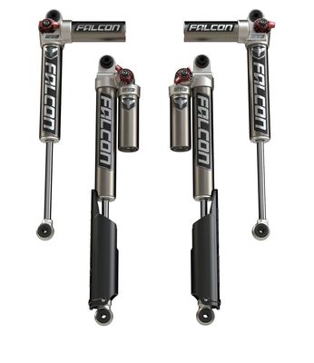 JLU 4-Door: Falcon Series 3.3 Fast Adjust Piggyback Shocks (0-1.5" Lift) - All 4 - Moab Outfitters